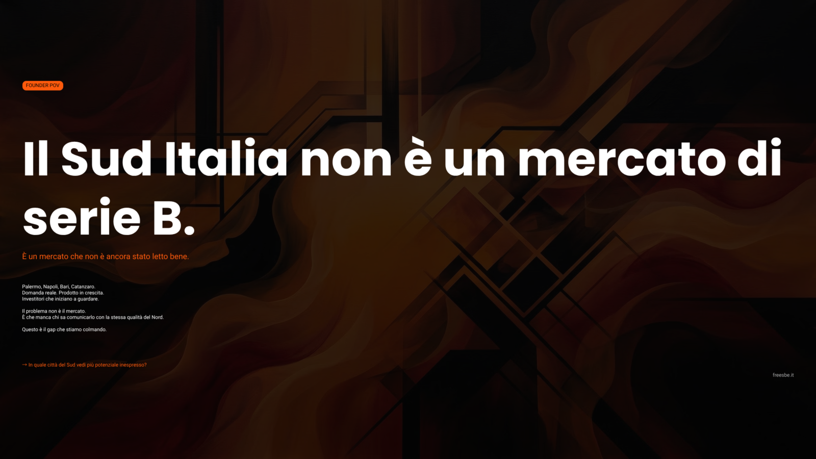 Il Sud Italia non è un mercato di serie B: lettura strategica delle opportunità 2026